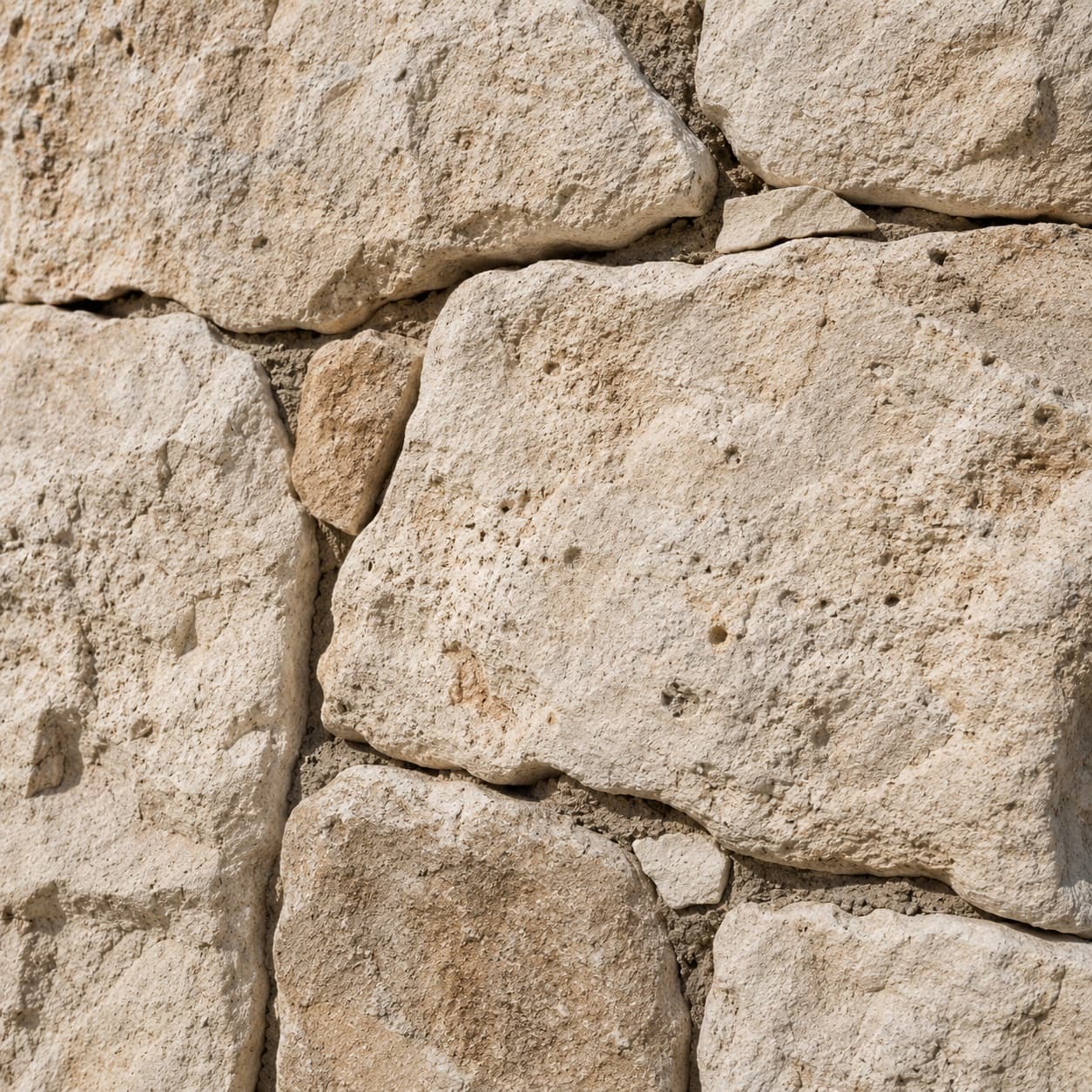 Stone — a dry-stacked natural stone wall